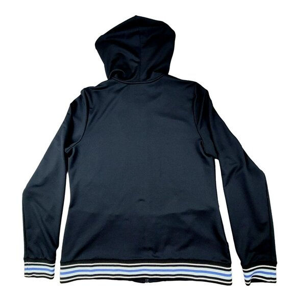 Izod Womens Black Windbreaker Sports Hoodie Jacket Size Small JH1204 - Picture 2 of 4